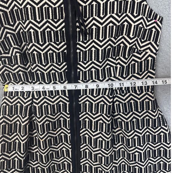 Leifsdottir Anthropologie Fit & Flare Quilted Dress Full Front Zip Size 6 Winter - Picture 6 of 9